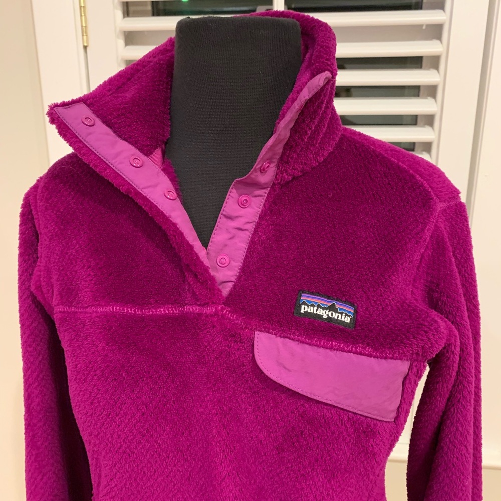 Magenta Patagonia fleece Snap-T pullover XS